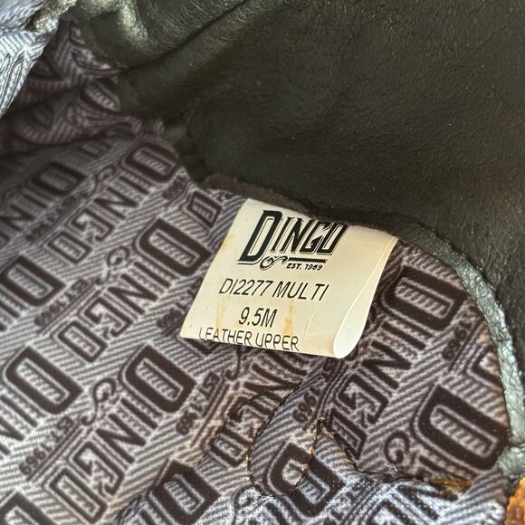 DINGO WOMEN'S STATEMENT LEATHER FLAME DETAIL WESTERN BOOTS SNIP TOE SIZE 9.5 NWT - Picture 7 of 11